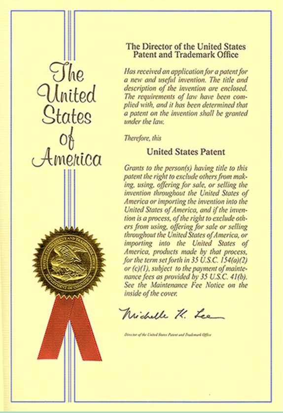アメリカ特許取得